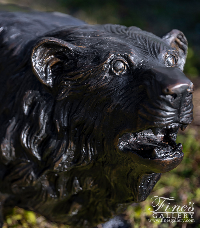 Bronze Statues  - Bronze Black Bear Statue - BS-244